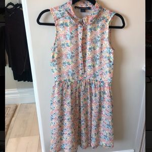French connection floral button up dress